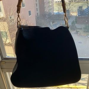 GUCCI Vintage Suede Shoulder Bag